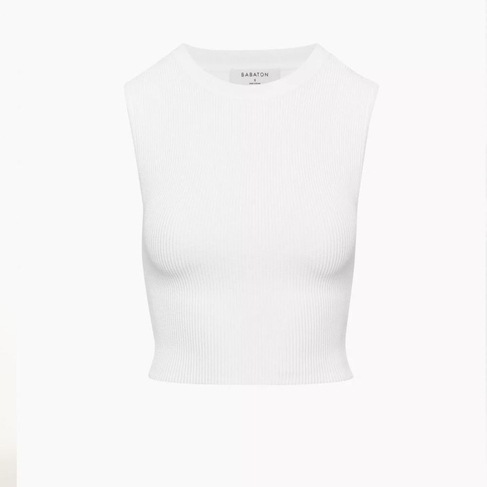 SCULPT KNIT MUSCLE CROP TOP